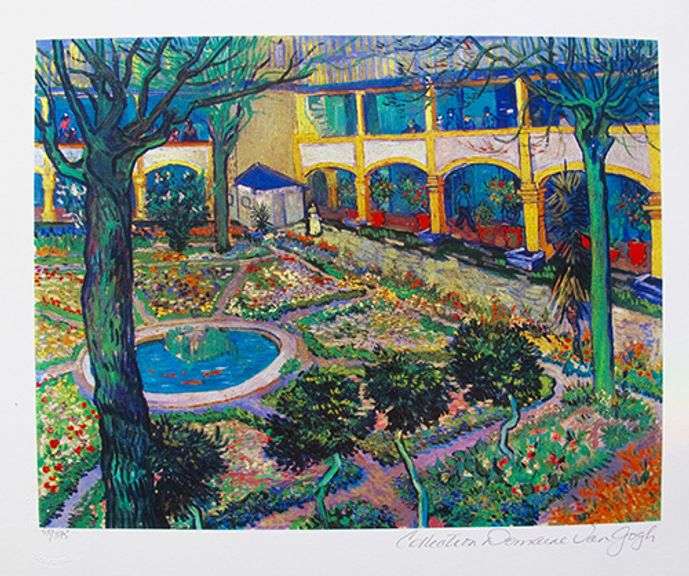 Highly Collectible Vincent Van Gogh, Courtyard Of The Hospital At Arles