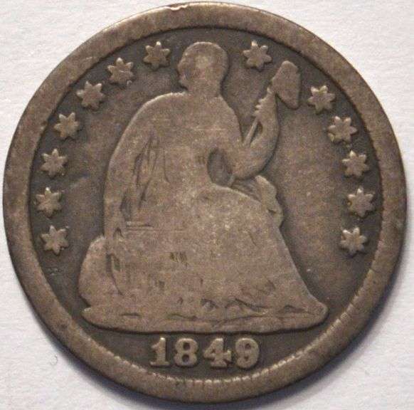 1849/6 Seated Liberty Half Dime