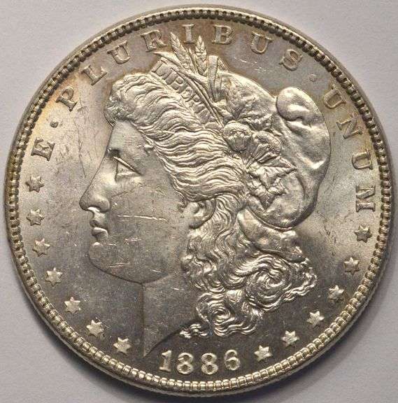 1886 Morgan Silver Dollar with Luster