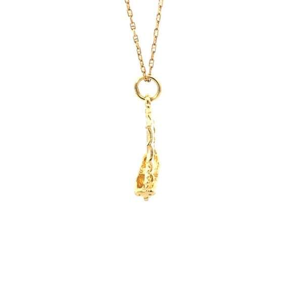 18K Yellow Gold 3D Chinese Sail Boat Ornate Ship Charm/Pendant