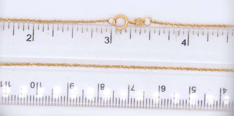 18kt Yellow Gold Tiny Rope Chain Necklace