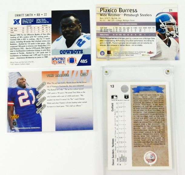 4 NFL 1990's Rookie Football Cards