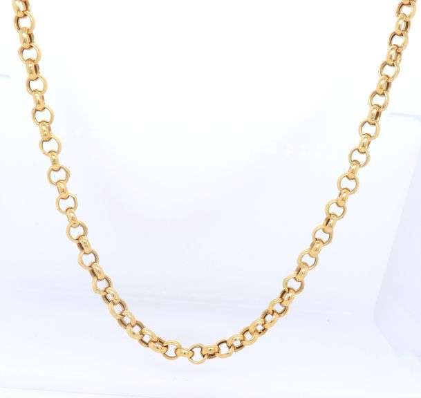Fantastic Yellow Gold Rolo Chain Necklace