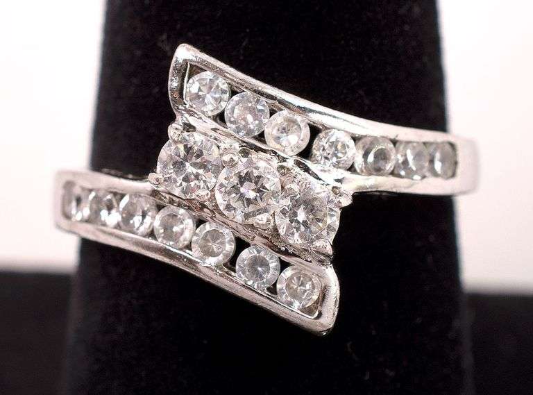Sterling Silver CZ Gem Ring