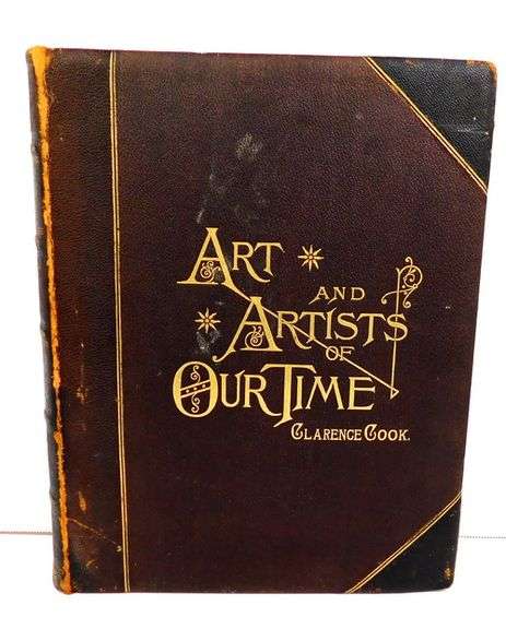 1888 Art & Artists of Our Time Antique Leather Book