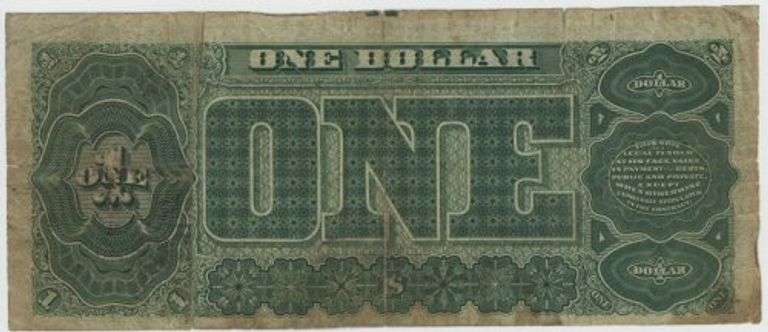 Very scarce 1891 Large Size $1 Treasury Note in circ