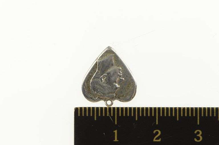 Sterling Silver 1943 Australian Coin Love Token Heart Charm/Pendant