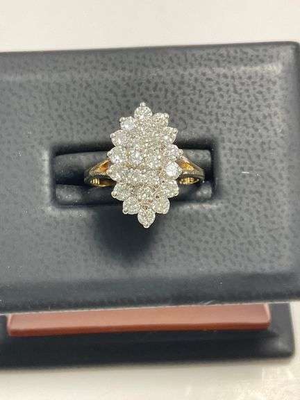 CERTIFIED 14K YELLOW GOLD AND DIAMOND RING