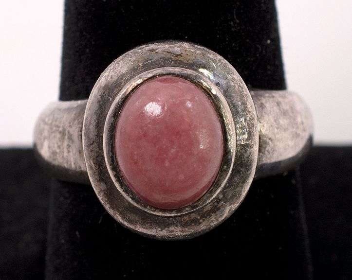 Sterling Silver Pink Gemstone Ring