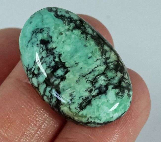 Awesome 20.2ct spiderweb Turquoise Cabochon