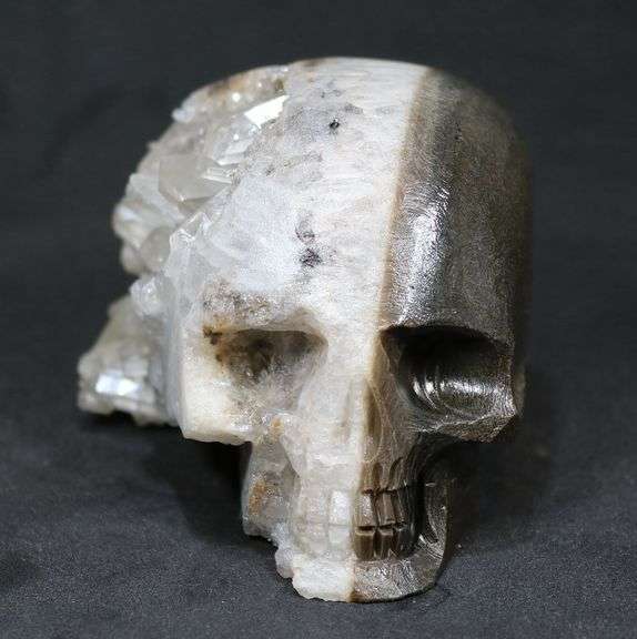 Dual faced 1,710ct Quartz Skull Carving