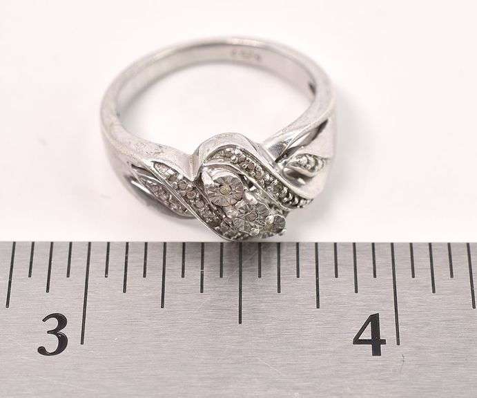 Sterling Silver Diamond Ring