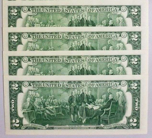 (4) Superb Crisp 2013 $2 Star Notes New York-Consecutive!