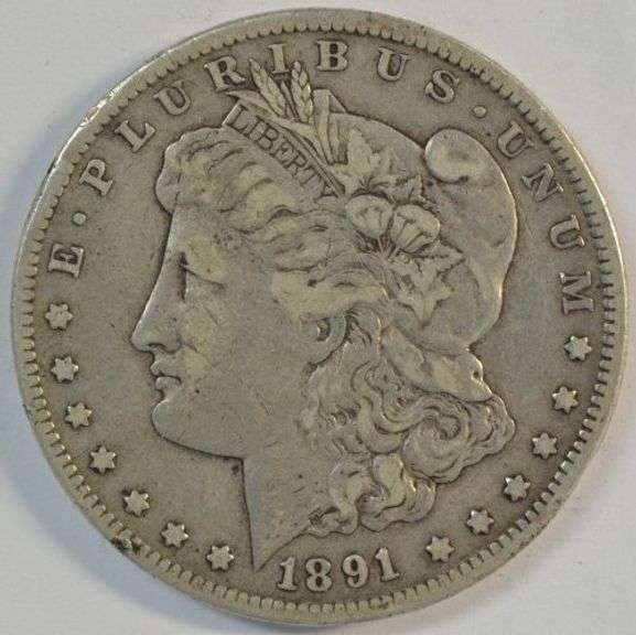 Sharp & attractive 1891-CC Morgan Silver Dollar. Key date