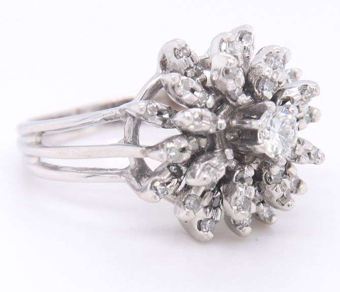 Favorite White Gold 0.65ctw Diamond Cocktail Ring