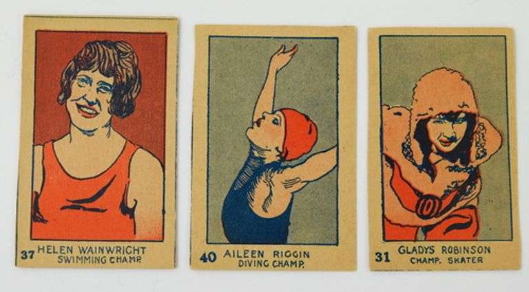 3 - 1920's Women in Sports Drawing Strip Cards
