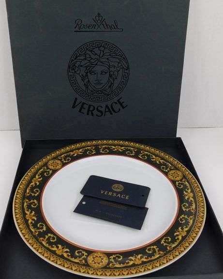 Versace Medusa Dinner Plate with COA & Box