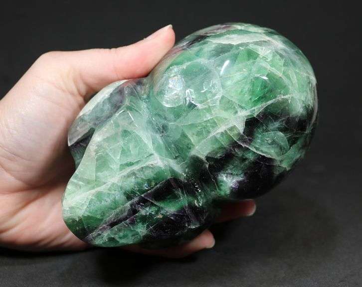 Heavy 8,940ct Purple and Green Fluorite Skull