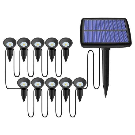 Solar-Powered Dual Spotlights
