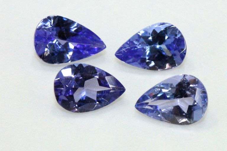 Sparkling Tanzanite - Lot of 4