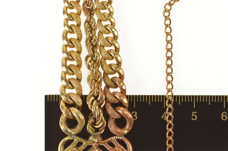 Victorian Ornate Scrollwork Chain Watch Fob