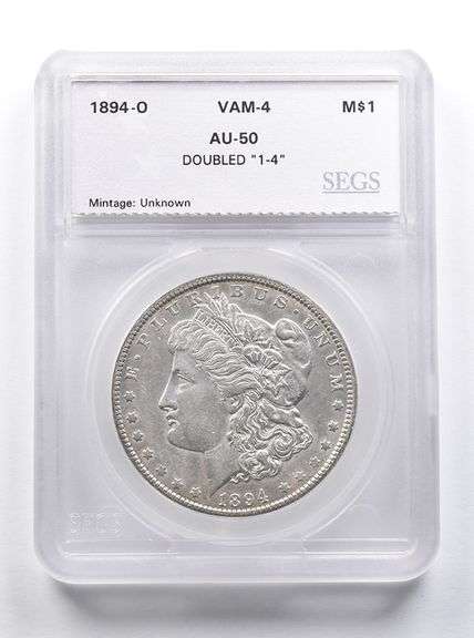 AU50 1894-O Morgan Silver Dollar VAM 4 Doubled 1-4 SEGS