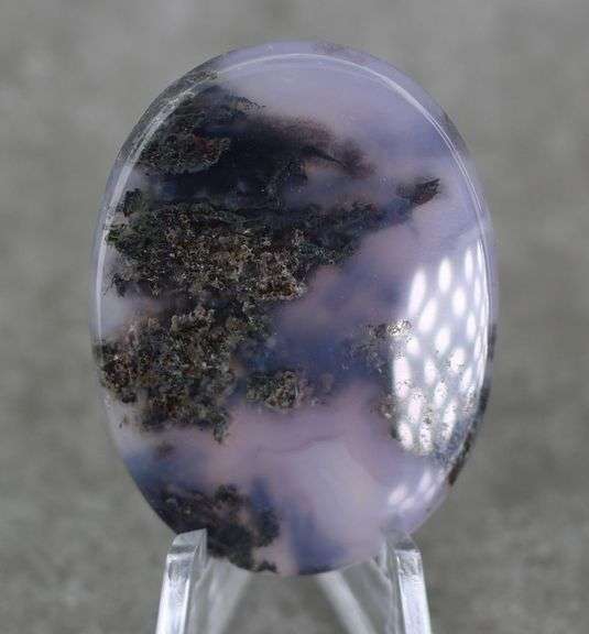 Artistic 55ct Chalcedony and Chlorite cabochon