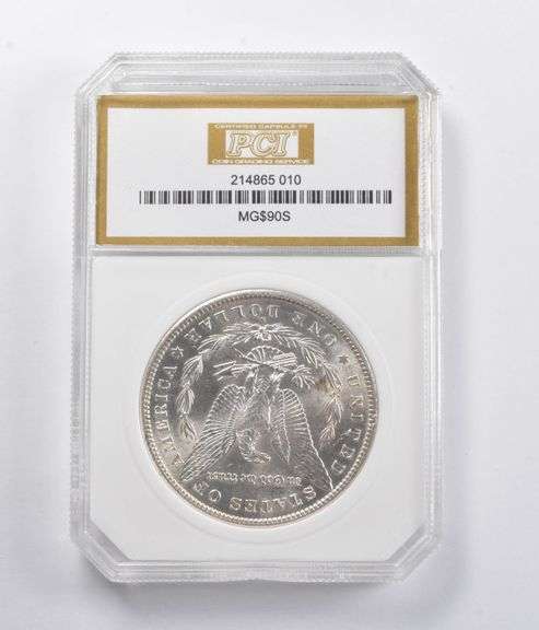 MS63 1890-S Morgan Silver Dollar PCI