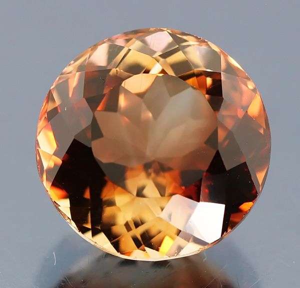 Premium 8.13ct calico colored Imperial Topaz solitaire