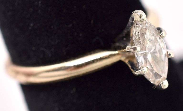 Delightful 14K Yellow Gold Solitaire Diamond Ring