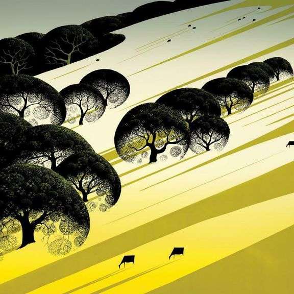 Cattle Country by Eyvind Earle