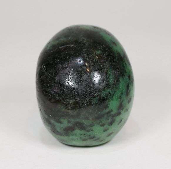 Detailed 675ct Zoisite skull carving