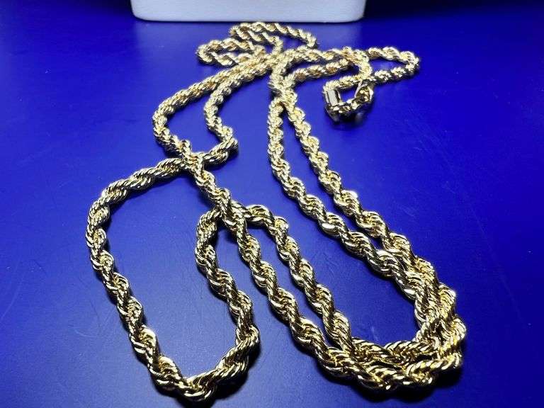 Sharp 17 Gram 14 Kt Gold Plated Rope Chain