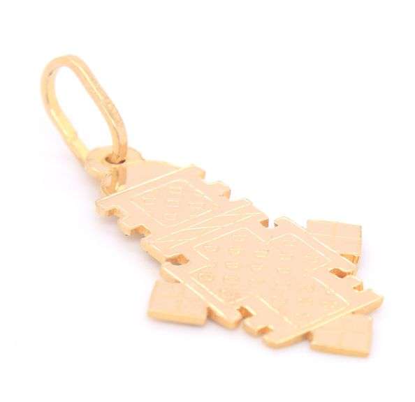 18kt Yellow Gold Ethiopian Cross Pendant