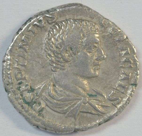Lovely top end Emperor Geta Roman Silver Denarius, 198-209 AD
