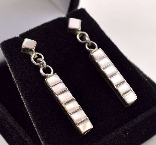 Sterling Silver Mother of Pearl Dangle Earrings