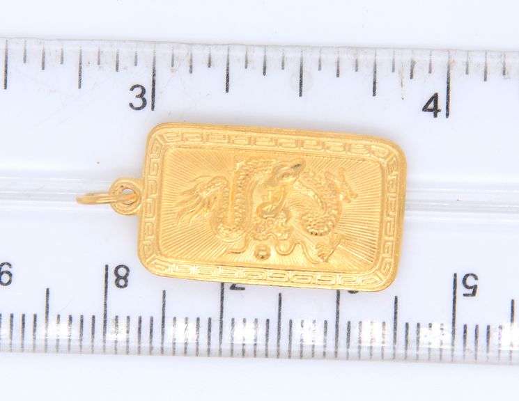24kt Yellow Gold Dragon Pendant