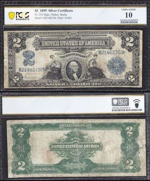 $2 1899 SC "Mini Porthole" PCGS BN Very Good 10