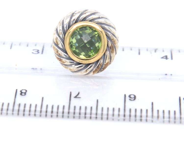 David Yurman Peridot Cookie Earrings