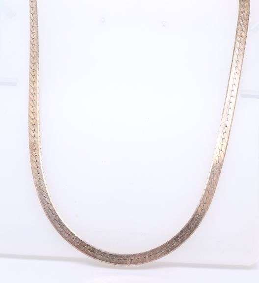 Italian Milor Sterling Silver 5mm Herringbone Chain