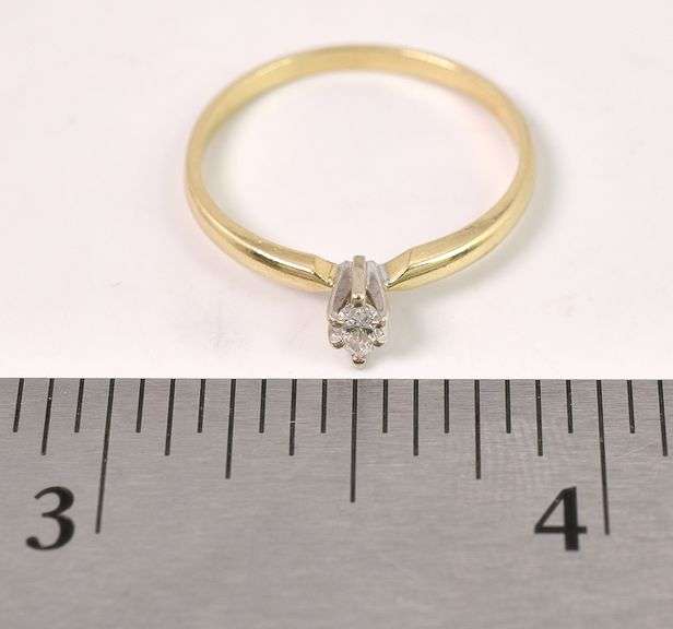 Amazing Diamond Solitaire Ring in 14K Yellow Gold