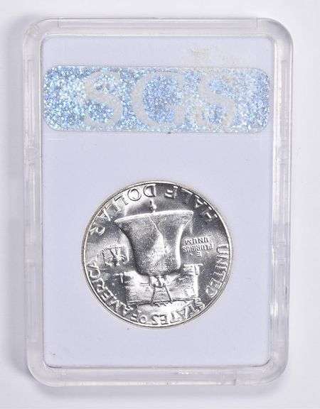 MS69 FBL 1958-P Franklin Silver Half Dollar Full Bell Lines SGS