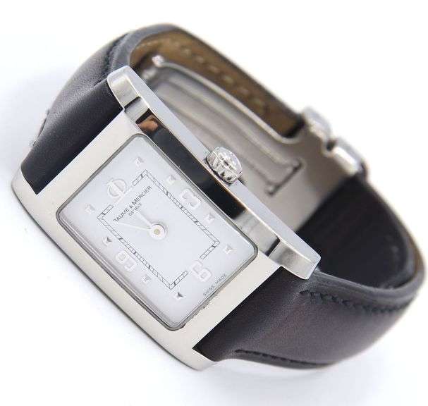 Baume & Mercier Hampton Quartz 20mm Black Leather Strap Watch