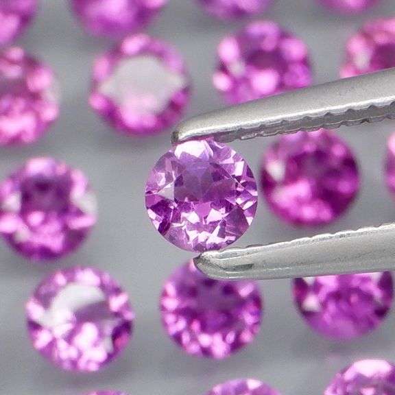 STOP! L@@K! 5.13 carats of violet pink Garnets