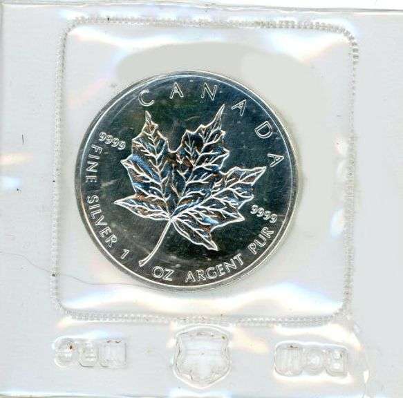 Sealed 1989 Canadian Maple Leaf .9999 Silver Round