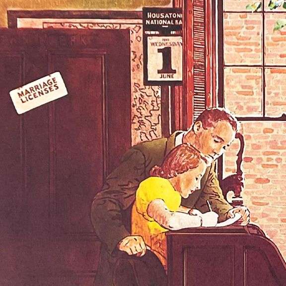 Marriage License by Rockwell