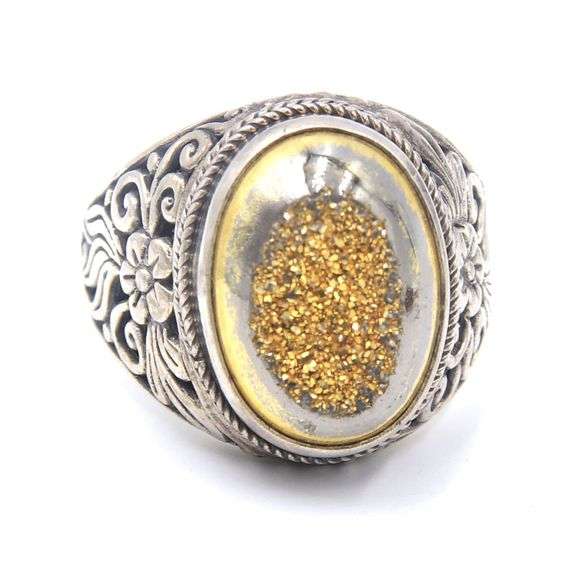 Group Lot of 5 Vintage 925 Sterling Silver Gemstone Rings