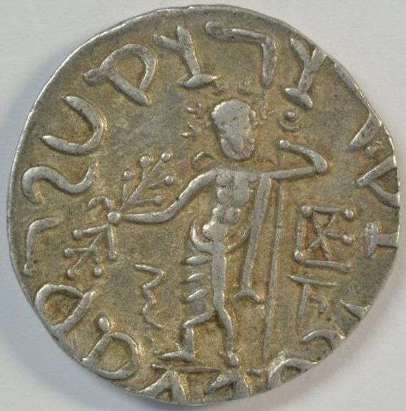 Needle-Sharp NEAR MINT INDO-SCYTHIANS SILVER TETRADRACHM of AZES I, 57-35 BC