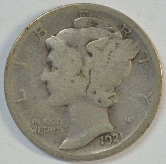 Rare key date 1921-D Mercury Dime in VG