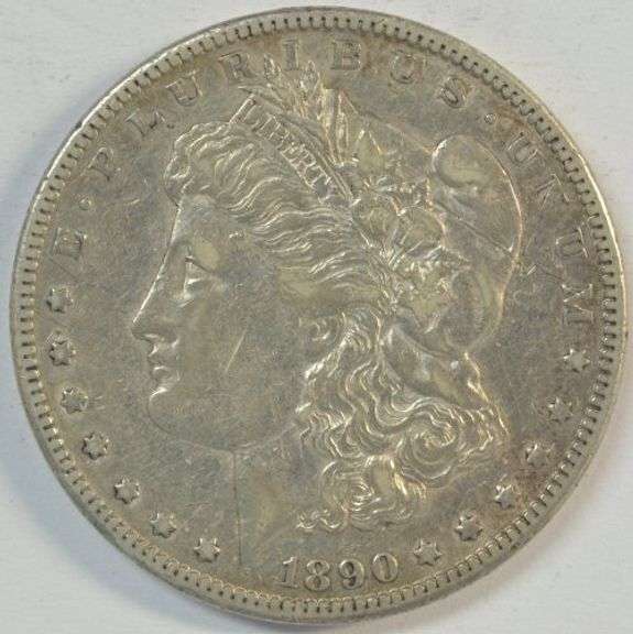Very high grade 1890-CC Morgan Silver Dollar. Key date